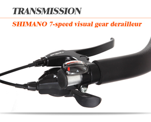 Bicicleta Urbana de 26 Pulgadas, 7 Velocidades, Frenos de Disco Shimano, Horquilla Delantera con Absorción de Impactos, Transmisión por Eje, para Hombre/Mujer, Aleación de Aluminio, 100 kg - Product Image 6