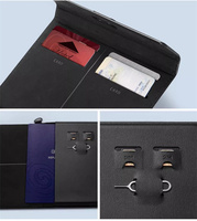 Portadocumentos de viaje para pasaporte a cuadros de alta calidad, funda antimagnética para pasaporte