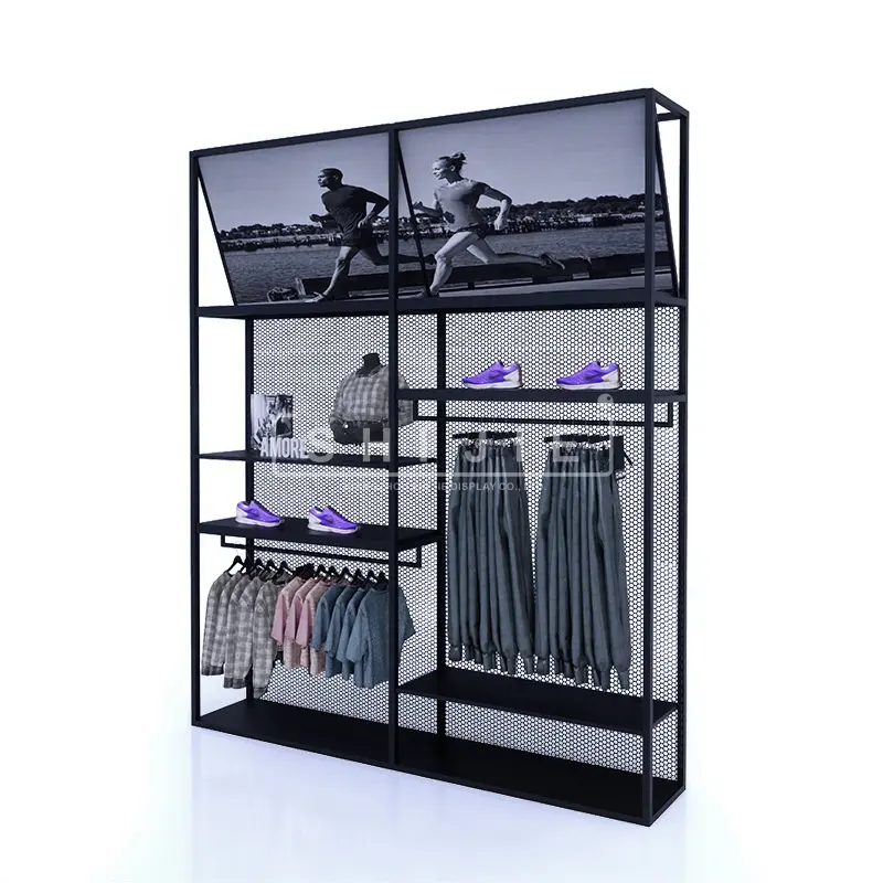 Sports brand shop displays fixture shopping mall clothing store display stands