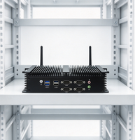 Mini PC Fanless Intégré Intel I3-6100U Skylake avec 6 Ports COM, Prise en Charge RS485/422, Boîtier en Alliage d'Aluminium, Montage Mural, Fonctionnement 24h/24