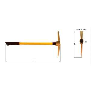 AMPCO - NK4500B Pique-chemin de fer, cuivre au béryllium-Piques, fourches et pelles anti-étincelles EAN 7630027464191 - Product Image 1