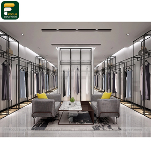 ชั้นวางโชว์เสื้อผ้าแบบโมเดิร์นสำหรับร้านค้า ตู้แฟชั่น ชั้นวางติดผนัง เคาน์เตอร์ต้อนรับ - Product Image 4