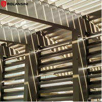 Panneaux de persiennes horizontales en aluminium sur mesure Rolansini pour cuisine, extérieur de bâtiment, fenêtres à persiennes As2047