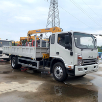 Nouvelle grue de camion de haute qualité de 3,2 tonnes, grue à flèche télescopique hydraulique 4x2, grue montée sur camion JAC, prix d'usine à vendre
