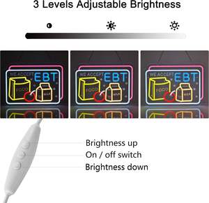 Letrero de Neón Personalizado con Logotipo EBT, Luces de Neón Decorativas para Colgar en la Pared, Letreros de Neón Personalizados para Tiendas de Comestibles - Product Image 4