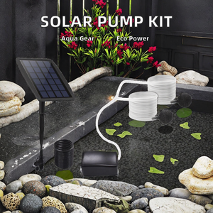 Solar água submersível bomba Kit Eco-Friendly plástico oxigênio fonte bomba com aquário oxigênio tubo e bolha pedra - Product Image 3