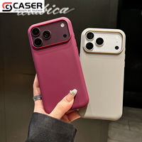 Coque de téléphone antichoc tendance en cuir PU texturé effet peau, couleur unie, grande fenêtre, pour iPhone 18 Pro Max/18 Pro/17/16/15
