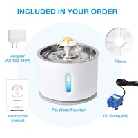 Tempat Minum Kucing dengan Filtrasi Empat Lapis, Pelembut Air, Dispenser Minum Hewan Peliharaan, Kaya Oksigen, Tempat Minum Hewan Peliharaan yang Sehat
