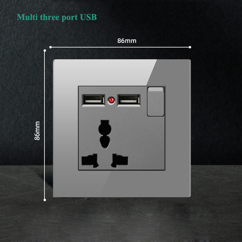 Triple trou + 2USB