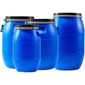 Baril résistant à l'usure en plastique bleu 30L-120L de bride de tambour de HDPE pour le stockage et le <span class=keywords><strong>transport</strong></span> - Product Image 1