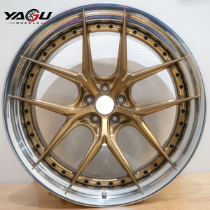 Jantes forgées sur mesure PCD Offset Color Polished <span class=keywords><strong>Champagne</strong></span> 5x112 5x114.3 5x120 pour Porsche <span class=keywords><strong>Ferrari</strong></span> Lamborghini McLaren - Product Image 2