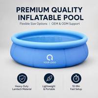 Piscine gonflable avec logo personnalisé, fabrication OEM ODM, fourniture directe d'usine, piscine ronde hors sol, plusieurs tailles, matériau durable