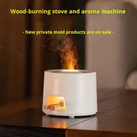 Poêle à bois créative transfrontalière 2026, diffuseur d'aromathérapie, lumière de flamme rétro colorée, humidificateur