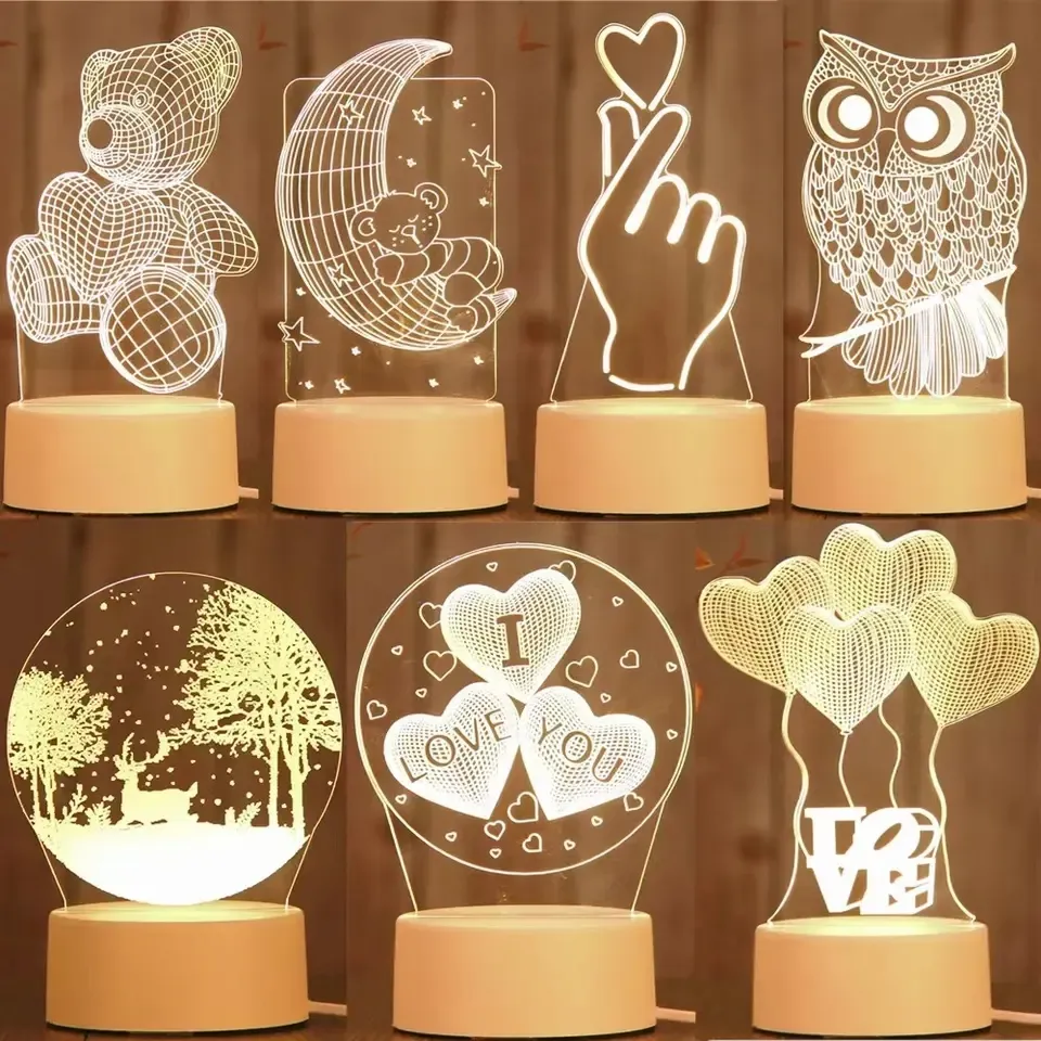 Prodotti promozionali a LED personalizzati per regali aziendali novità aziendali fogli acrilici regali souvenir con orsacchiotto