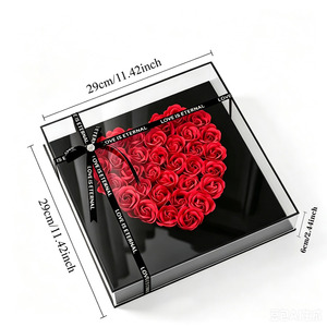 Savon en forme de rose en boîte souple haut de gamme pour la Saint-Valentin, style IS ETERNAL, cadeau romantique de luxe léger pour petite amie ou amante - Product Image 2