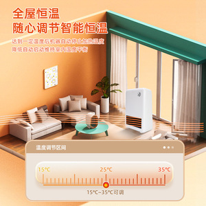 Portable Desktop <b>Heater</b> 227mm x 322mm Compact Indoor Fan <b>Heater</b> With <b>Timer</b> Function For Home Office Use - Product Image 3