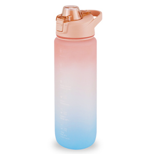 Campione gratuito bottiglia d'acqua per bambini 1000ml, senza BPA Tritan Matte con coperchio antigoccolo motivazionale e Anti-perdita - Product Image 2