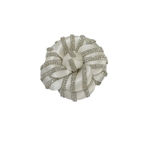 Fascia alta 7.8cm di seta corpetto testa <span class=keywords><strong>Clip</strong></span> gioielli nuovo fiore di diamante camelia piccoli profumati spilla per capelli per bambini - Product Image 5