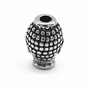 yunnique Buddha Head Pendant Stainless Steel Retro Round <b>Spacer</b> Bead For Bracelet Making Jewelry Findings Components - Product Image 3