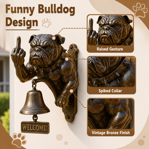 Figura Decorativa de Perro de Resina Estilo <span class=keywords><strong>Americano</strong></span>, Campana de Bienvenida para Decoración de Entrada o Porche - Product Image 6
