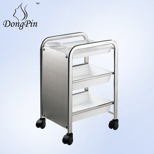 Dongpin Beauty Stainless Steel 3-Layer Salon Trolley With Wheels <b>For</b> Hairdressing And Beauty <b>Tools</b> Storage <b>Cart</b> 5101 - Product Image 2