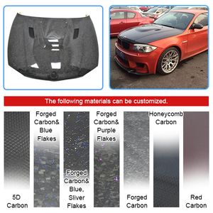 Capot en FIBER de carbone, accessoire pour moteur, pour <span class=keywords><strong>BMW</strong></span> série 1 <span class=keywords><strong>E82</strong></span> E87 E88 <span class=keywords><strong>1M</strong></span>, M3 - Product Image 2