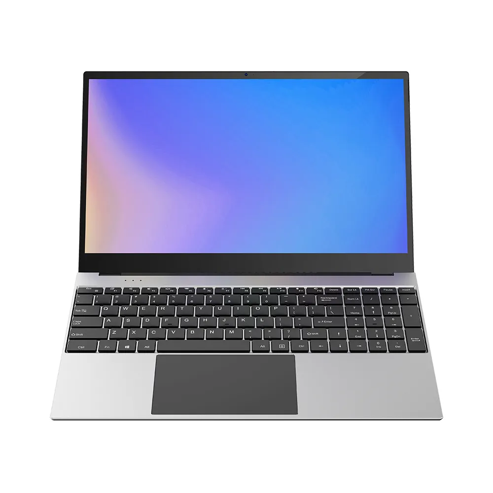 15.6 inch intel clamshell type notebook big keyboard button keys large touch pad fingerprint optional full metal laptop