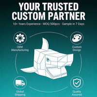 Kit de Máscaras de Animales 3D de Papel Personalizadas - Máscaras de Tiburón y León para Niños y Adolescentes, Disfraces para Fiestas, Personalizables OEM/ODM