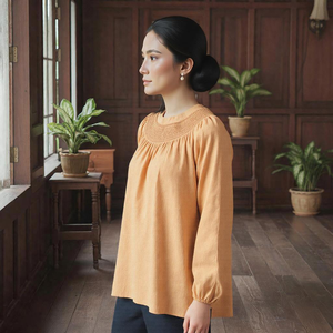 Borong Baju Kurung Moden, imprimé floral modeste, soutien-gorge intégré, fibre de polyester, sans repassage, Raya 2025, stock disponible, prix d'usine, Malaisie - Product Image 2