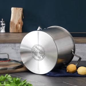 Commercial de haute qualité 6-10 pintes grand acier inoxydable 304 couvert marmite profonde marmite soupe <span class=keywords><strong>asperges</strong></span> marmite avec couvercle - Product Image 3