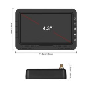 Podofo 4.3 'segnale digitale Wireless Monitor telecamera di Backup IP68 + auto telecamera posteriore targa telaio IP68 impermeabile 12V - Product Image 5