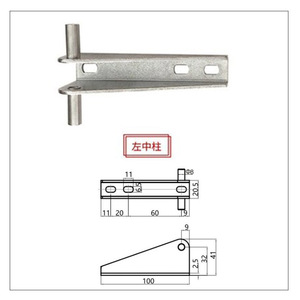 Charnière de réfrigérateur commercial Jingbo S25 100 mm x 43 mm en acier inoxydable 201 pour armoire de cuisine et congélateur - Product Image 3