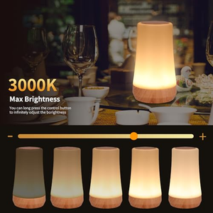 Luz Nocturna LED Recargable de Tamaño Mediano con Control Táctil/Remoto, 5 Colores Cambiantes, Sin Luz Azul, Fabricada en ABS - Product Image 3