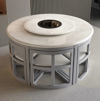 Table à manger pour la maison, meubles pour petit appartement, table ronde pliante en bois massif