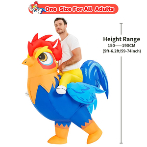 Disfraz Inflable Popular <span class=keywords><strong>de</strong></span> Gallo para Adultos, Ideal para <span class=keywords><strong>Carnaval</strong></span> y Fiestas Ciclistas, Unisex, Artículos en Stock - Product Image 2