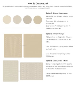 Práctica de látex sintético sin tinta en blanco, pieles, tatuaje, microblading, práctica de piel falsa para artistas principiantes de tatuajes - Product Image 3
