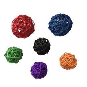 encargo promocional hecho a mano grande de color Halloween Navidad mimbre tejido de mimbre decoración bola para reed difusor - Product Image 2
