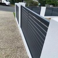 Panneau de clôture en aluminium à espacement serré des piquets, 3 mètres de haut, thermolaqué, étanche, pour la confidentialité et la sécurité, style cour et ranch, très populaire