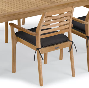 6 Seater Simple Classic Solid Wood Outside Dinner <b>Table</b> and Chairs Furniture Garden Teak <b>Outdoor</b> Dining Set - Product Image 4