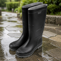 Bottes de pluie en PVC pour hommes avec logo personnalisé, imperméables, antidérapantes, résistantes à l'huile, bottes de travail en caoutchouc, vente en gros directe d'usine