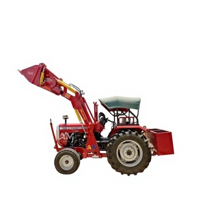 Mini-tracteur Ashok Metal avec chargeur frontal, moteur, acier doux, rouge, haute productivité, 450 kg, machine agricole - Product Image 1