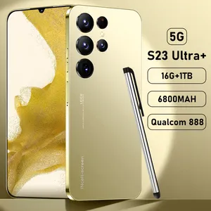 Nueva versión global Gaxlay S23 + Ultra Android 12,0 7,3 "Pantalla completa 16GB 512GB Teléfono 100MP Cámara 7300mAh GPS WiFi 5G Smartphone