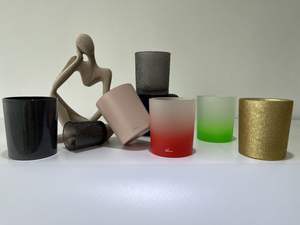 Custom Decoration High Quality Personalized Customization 2 oz Empty Glass Jar for <b>Candle</b> Translucent Multicolour Glitter Spray - Product Image 3