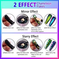BANGSAI Paillettes de Mica Caméléon 6 Couleurs, Effet de Changement de Couleur, Paillettes Iridescentes pour Artisanat en Résine, Nail Art, Peinture, Époxy, Gobelets DIY