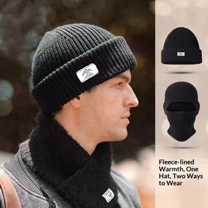 Gorro 2 en 1 100% Acrílico, Gorro de Punto Convertible en Pasamontañas, Protección Facial Cálida y Resistente al Viento para Hombres y Mujeres en <span class=keywords><strong>Invierno</strong></span> - Product Image 3