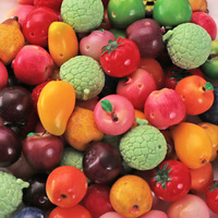 Breloques 3D miniatures en résine en forme de fruits pour la fabrication de bijoux DIY (bracelets, colliers, porte-clés) – Perles en vrac de pomme, perle, fraise