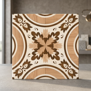 Carreaux de bois en mosaïque 3D effet vague, 30x30cm, décoration murale intérieure, motif emboîtable, carreaux de sol pour garage. - Product Image 5