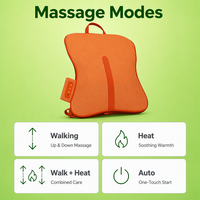 Ergonomisches Kabelloses Massagekissen mit Gehmassage und Wärmefunktion für Zuhause und Sofa, Wiederaufladbares Shiatsu-Massagegerät