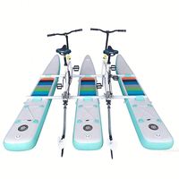 Vélo aquatique SUP à ponton long pour 2 personnes, cadre en aluminium, faible résistance pour eaux peu profondes, facile à ranger, de Chine, Lumark