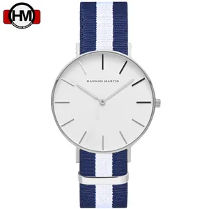 HANNAH MARTIN WATCH FACTORY Mouvement à quartz japonais de haute qualité 3 ATM <span class=keywords><strong>Montre</strong></span>-bracelet étanche Relojes Hombre avec bracelet milanais - Product Image 1